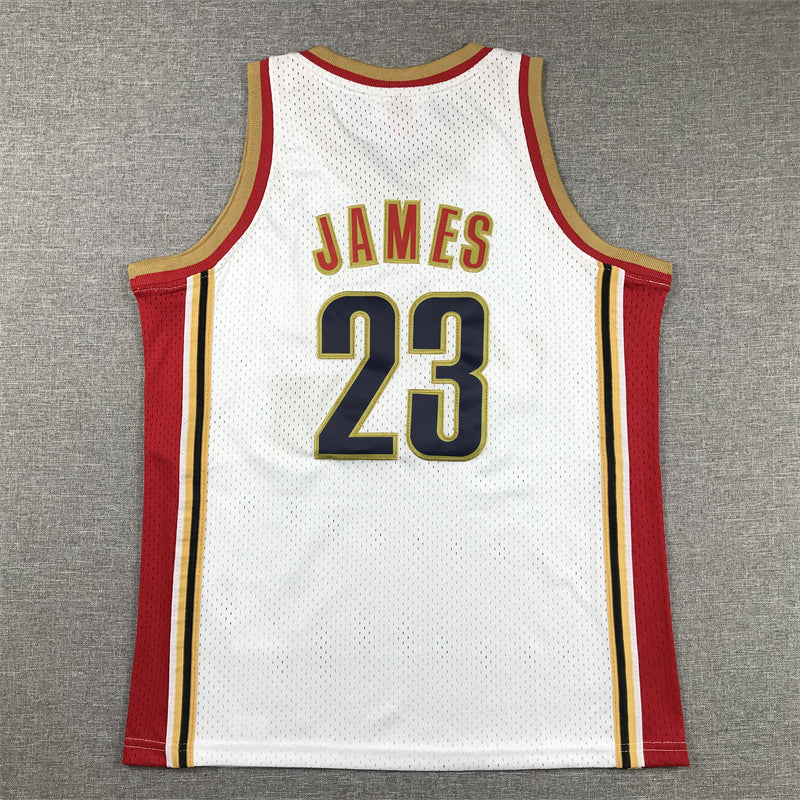 Men's Cleveland Cavaliers LeBron James #23 White 2003-04 Hardwood Classics Swingman Jersey