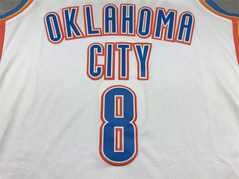 Men's Oklahoma City Thunder Jalen Williams #8 White Swingman Jersey - Association Edition