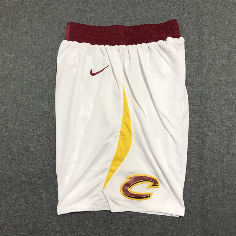 Men's Cleveland Cavaliers White Basketball Shorts