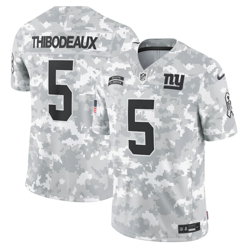 Men's New York Giants Kayvon Thibodeaux #5 Arctic Camo 2024 Salute to Service Limited Jersey