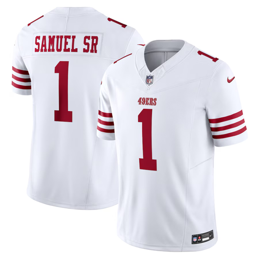 Men's San Francisco 49ers Deebo Samuel Sr #1 White Vapor F.U.S.E. Limited Jersey