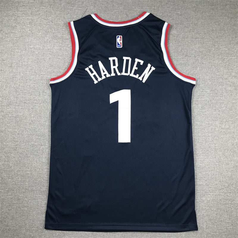 Men's LA Clippers James Harden #1 Navy Swingman Player Jersey