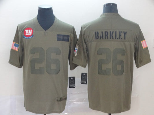 Men's New York Giants Saquon Barkley #26 Brown Player Jersey