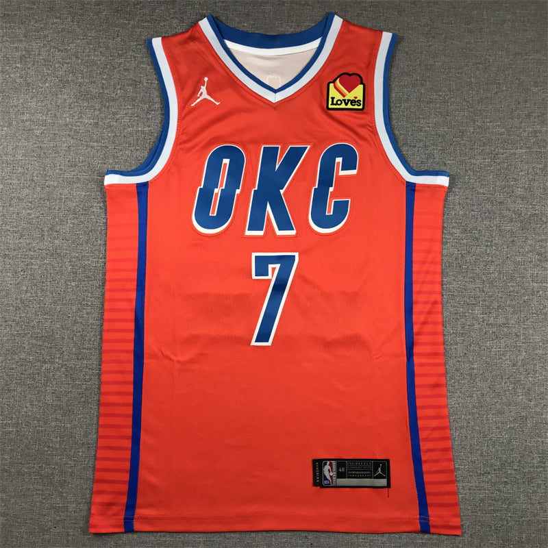 Men's Oklahoma City Thunder Chet Holmgren #7 Orange 2022/23 Swingman Jersey - Statement Edition