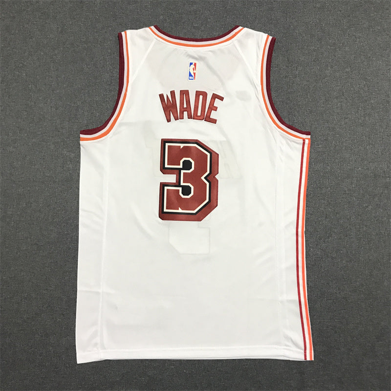 Men's Miami Heat Dwyane Wade #3 White 2022/23 Swingman Jersey - Classic Edition