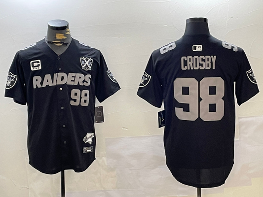 Men's Las Vegas Raiders Maxx Crosby #98 Black Team Player Jersey