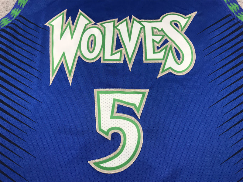 Men's Minnesota Timberwolves Anthony Edwards #5 Blue Swingman Jersey - City Edition