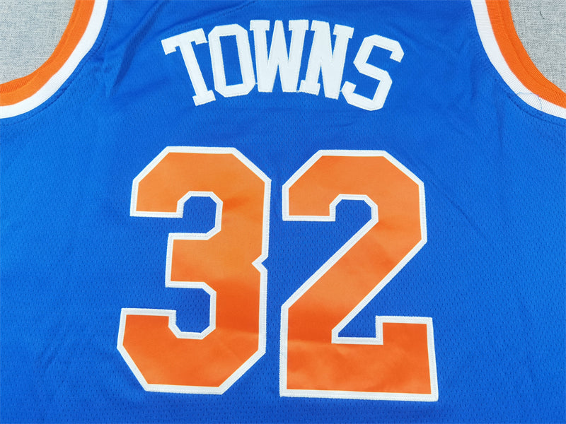 Men's New York Knicks Karl-Anthony Towns #32 Blue Swingman Jersey - Icon Edition