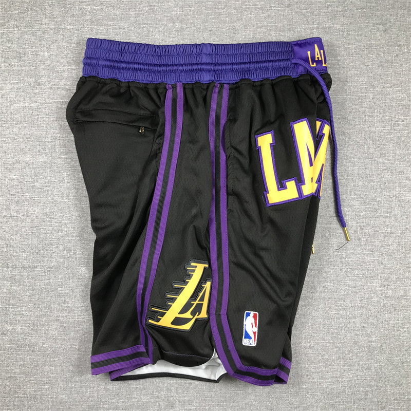 Men's Los Angeles Lakers Black 2023/24 Pocket Shorts City Edition