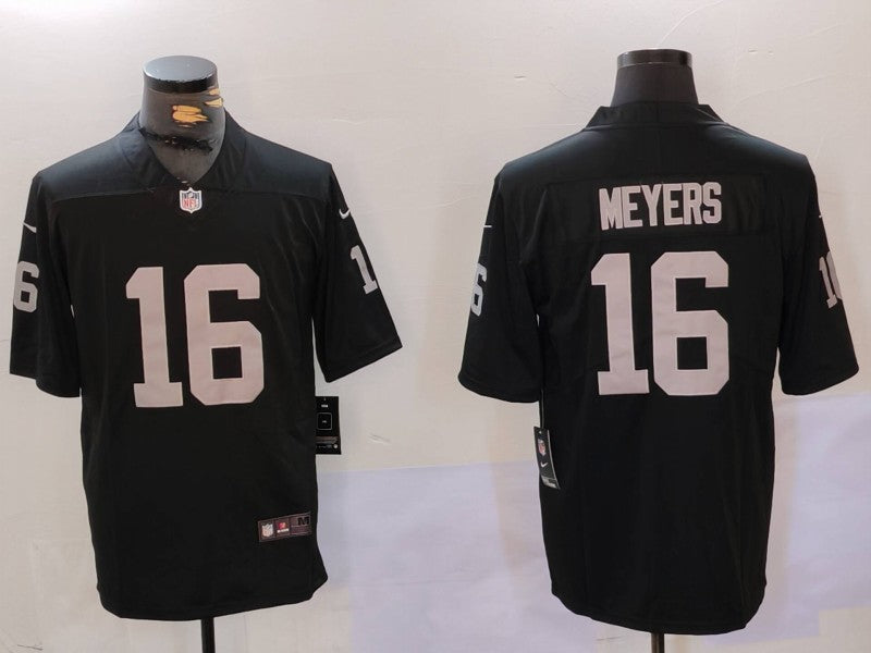 Men's Las Vegas Raiders Jakobi Meyers #16 Black Game Jersey