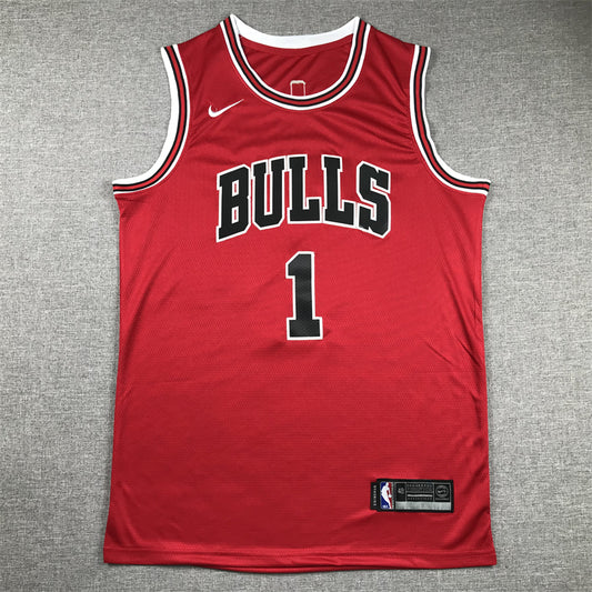 Men's Chicago Bulls Derrick Rose #1 Red Swingman Jersey