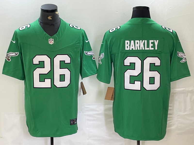 Men's Philadelphia Eagles Saquon Barkley #26 Kelly Green Vapor F.U.S.E. Limited Player Jersey