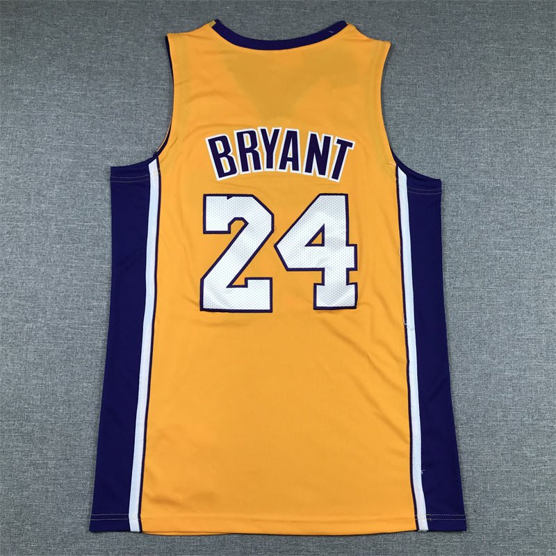 Men's Los Angeles Lakers Kobe Bryant #24 Gold 2007-08 Hardwood Classics Swingman Jersey