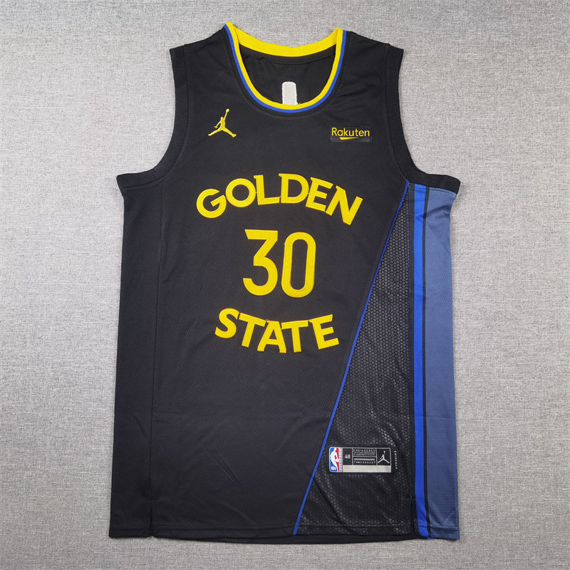 Men's Golden State Warriors Stephen Curry #30 Black 2024/25 Swingman Jersey - Statement Edition