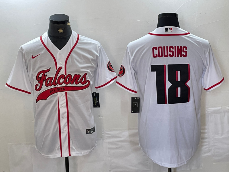 Men's Atlanta Falcons Kirk Cousins #18 White Player Jersey Joint Edition