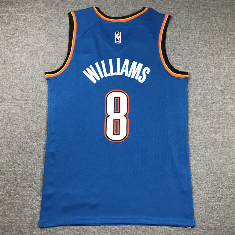 Men's Oklahoma City Thunder Jalen Williams #8 Blue Swingman Jersey - Icon Edition