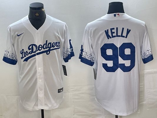 Men's Los Angeles Dodgers Joe Kelly #99 White Player Jersey