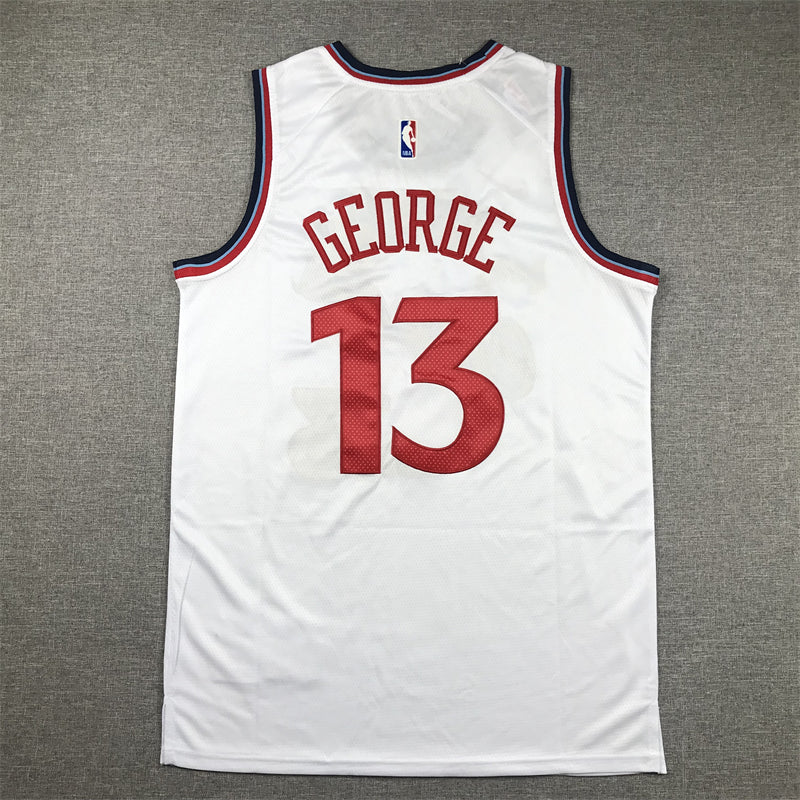 Men's LA Clippers Paul George #13 White Swingman Jersey