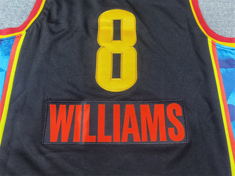 Men's Oklahoma City Thunder Jalen Williams #8 Black 2024/25 Swingman Player Jersey - City Edition