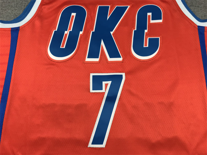 Men's Oklahoma City Thunder Chet Holmgren #7 Orange 2022/23 Swingman Jersey - Statement Edition