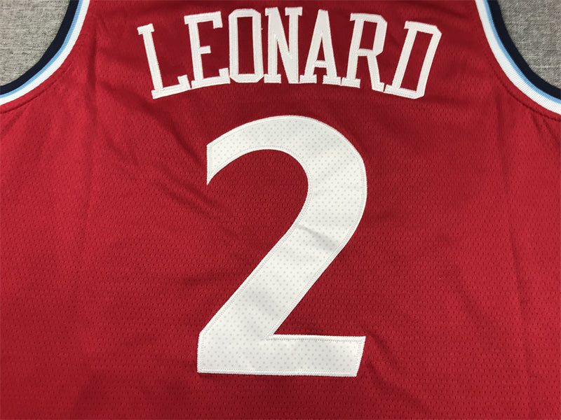 Men's LA Clippers Kawhi Leonard #2 Red Swingman Jersey