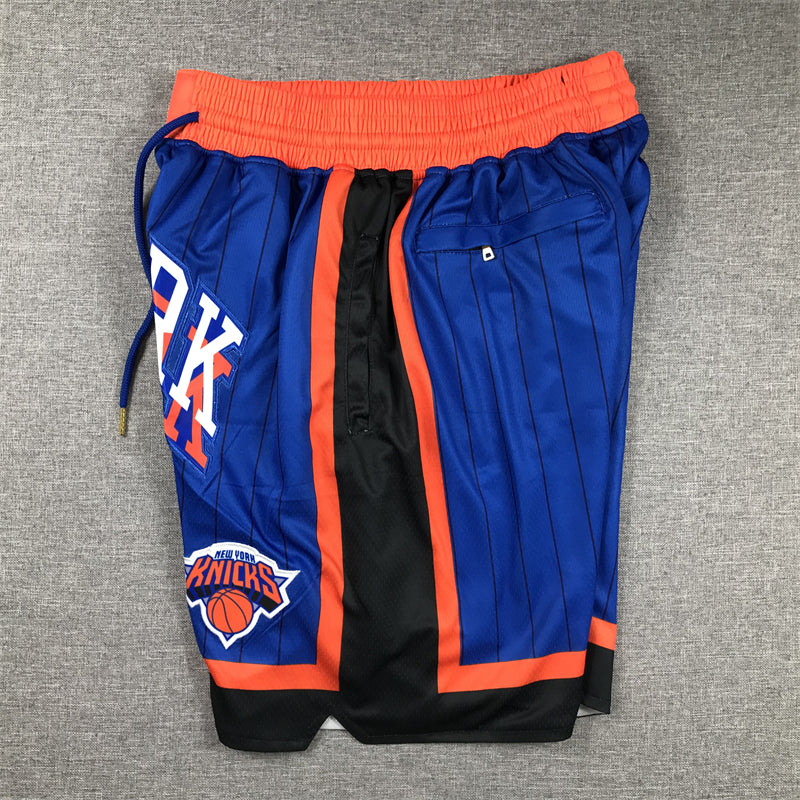 Men's New York Knicks Blue City Edition Pocket Shorts