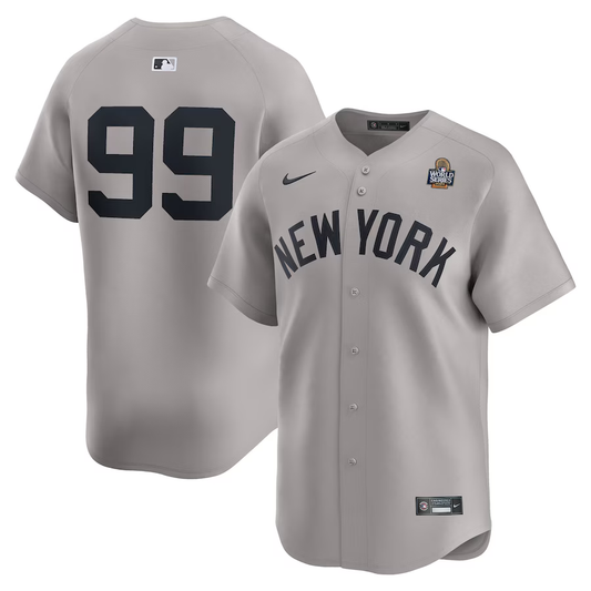 Men's New York Yankees Aaron Judge #99 Gray 2024 World Series Limited Player Jersey