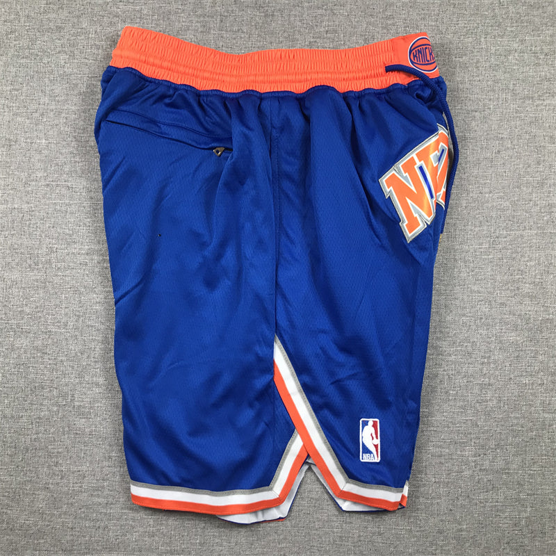 Men's New York Knicks Blue Icon Edition Pocket Shorts