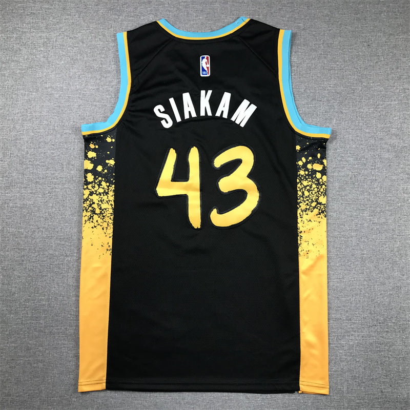 Men's Indiana Pacers Pascal Siakam #43 Black 2023/24 Swingman Jersey - City Edition