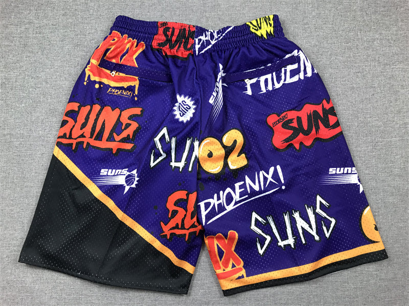 Men's Phoenix Suns Purple Graffiti Edition Pocket Shorts