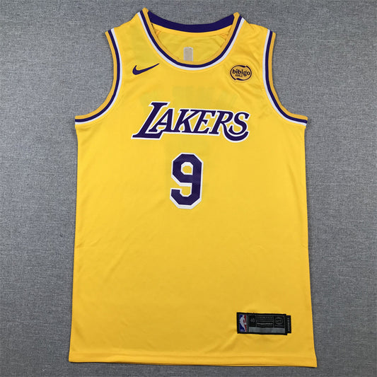 Men's Los Angeles Lakers Bronny James #9 Gold Swingman Player Jersey - Icon Edition