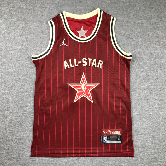 Men's Dallas Mavericks Luka Doncic #77 Red 2024 NBA All-Star Game Swingman Jersey