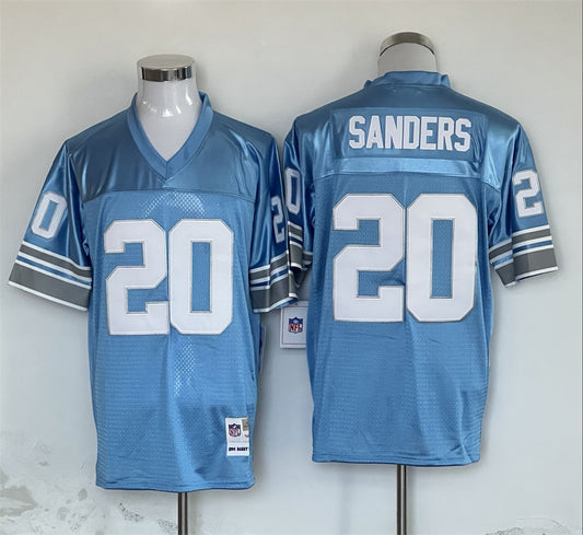 Men's Detroit Lions Barry Sanders Mitchell & Ness Blue Legacy Replica Jersey