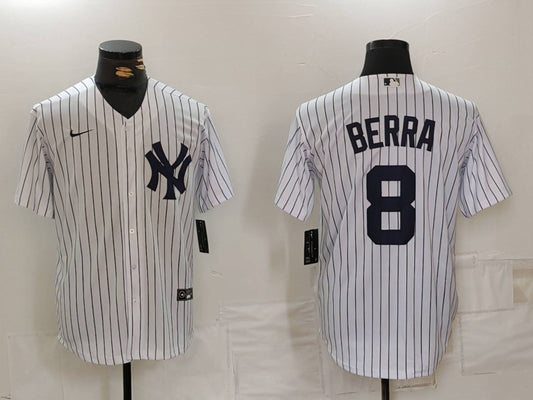 Men's New York Yankees Yogi Berra #8 White Home Limited Player Jersey