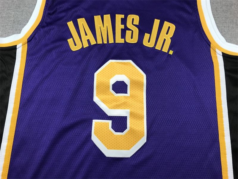 Men's Los Angeles Lakers Bronny James #9 Purple Swingman Player Jersey - Statement Edition