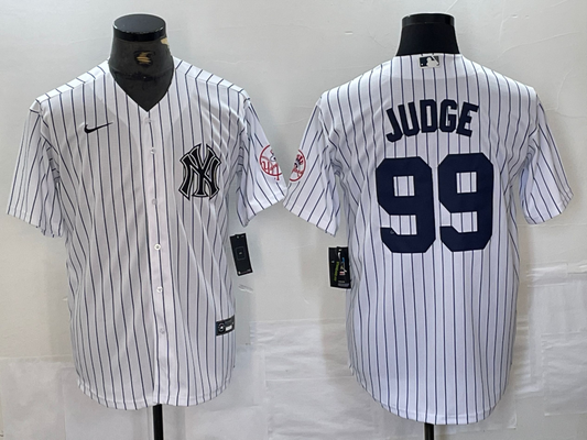 Men's New York Yankees Aaron Judge #99 White Limited Player Jersey