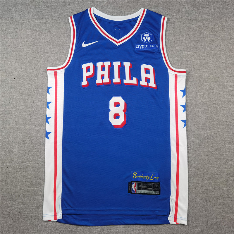 Men's Philadelphia 76ers Paul George #8 Royal Swingman Jersey - Icon Edition