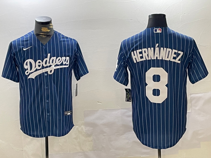 Men's Los Angeles Dodgers Enrique Hernandez #8 Blue Player Jersey