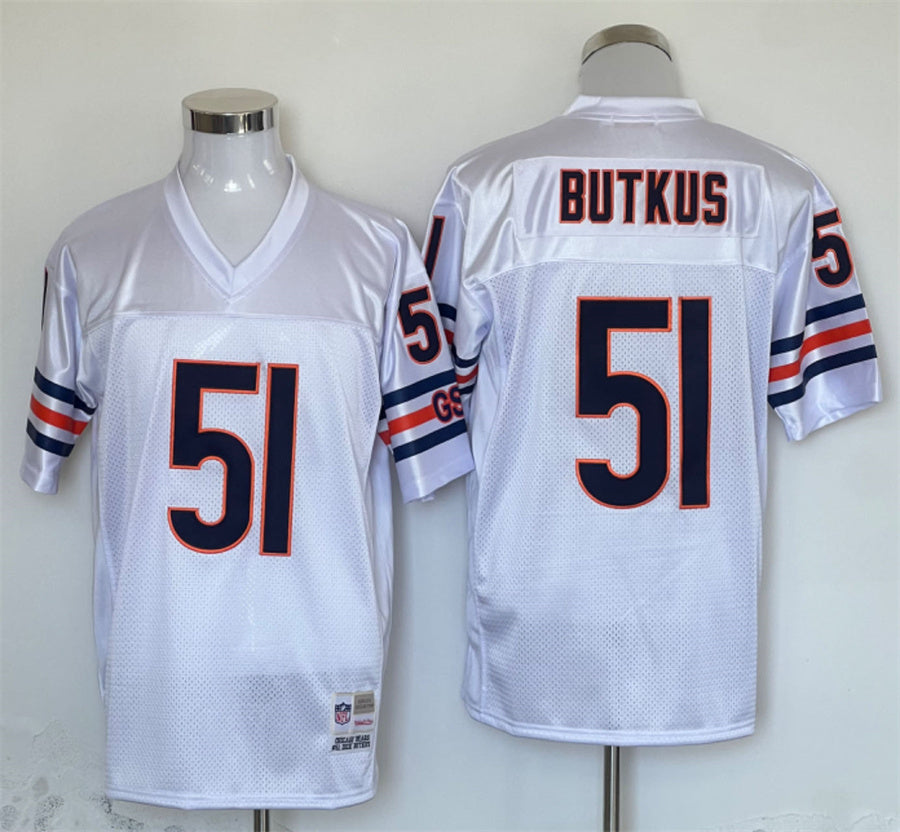 Men's Chicago Bears Dick Butkus Mitchell & Ness White Legacy Replica Jersey