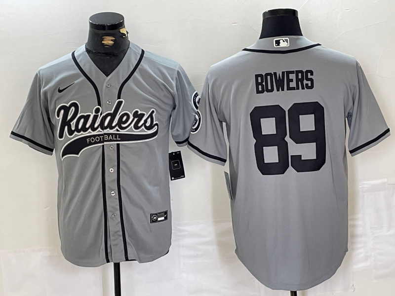 Men's Las Vegas Raiders Brock Bowers #89 Gray Game Jersey