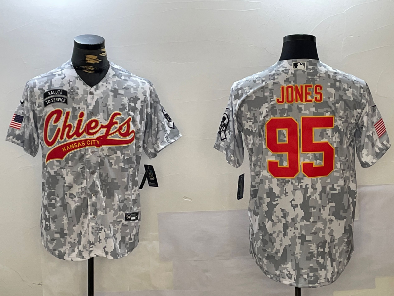 Men's Kansas City Chiefs Chris Jones #95 Arctic Camo 2024 Salute to Service Player Jersey