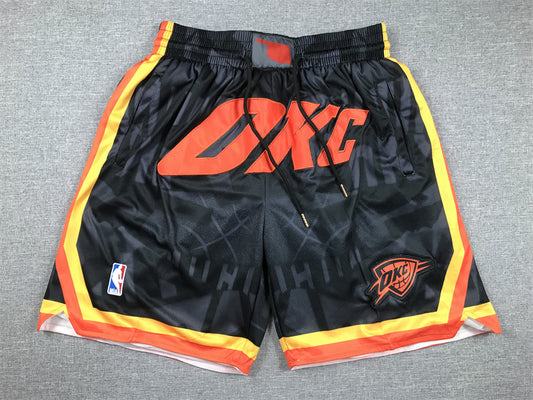 Men's Oklahoma City Thunder Black City Edition Pocket Shorts