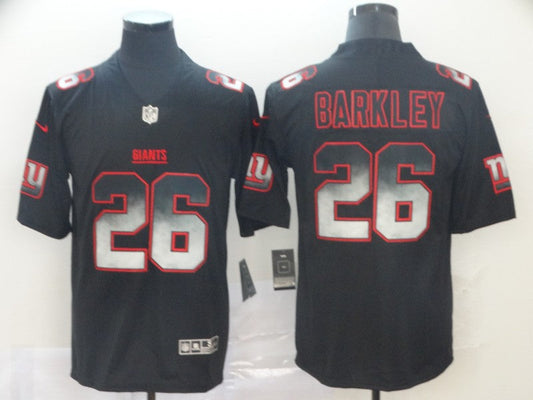 Men's New York Giants #26 Saquon Barkley Black Authentic Player Game Jersey