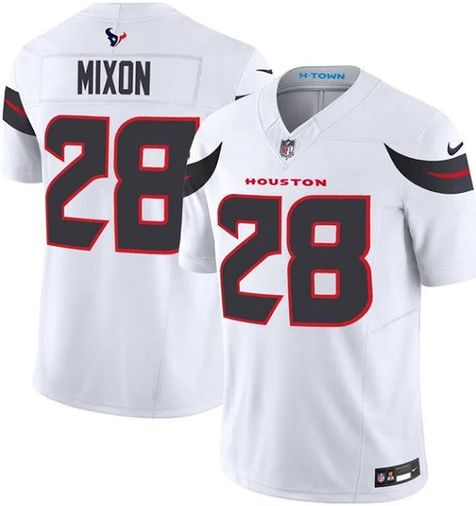 Men's Houston Texans Joe Mixon #28 White Game Jersey