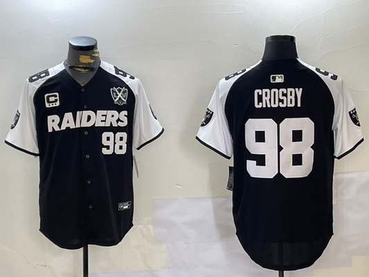 Men's Las Vegas Raiders Maxx Crosby #98 Black Team Game Jersey