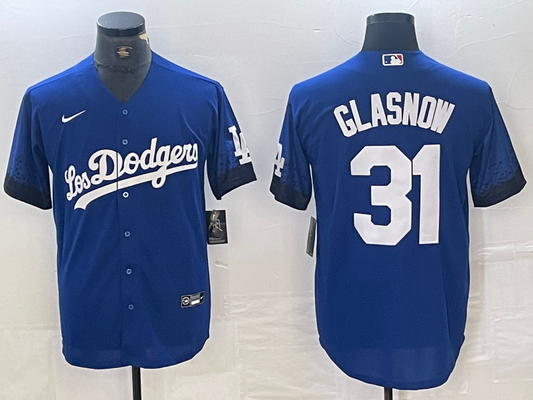 Men's Los Angeles Dodgers Tyler Glasnow #31 Blue Game Jersey