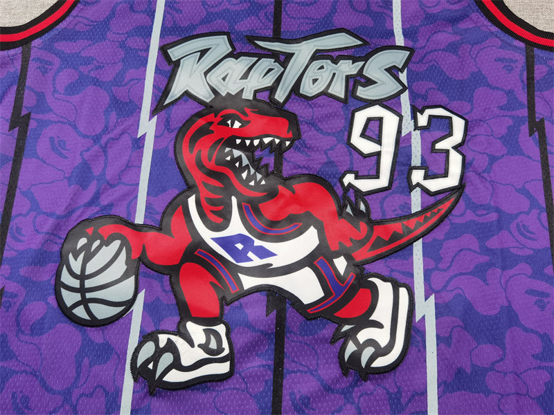 Men's Toronto Raptors BAPE #93 Purple 1998/99 Hardwood Classics Swingman Jersey