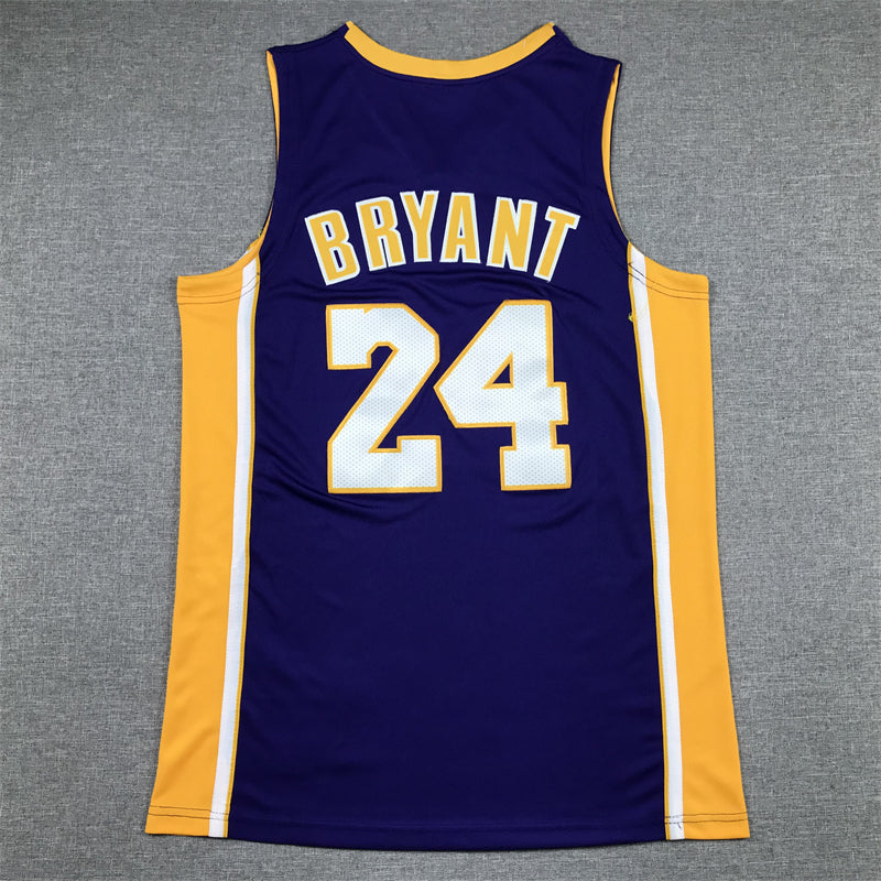 Men's Los Angeles Lakers Kobe Bryant #24 Purple 2007-08 Hardwood Classics Swingman Jersey