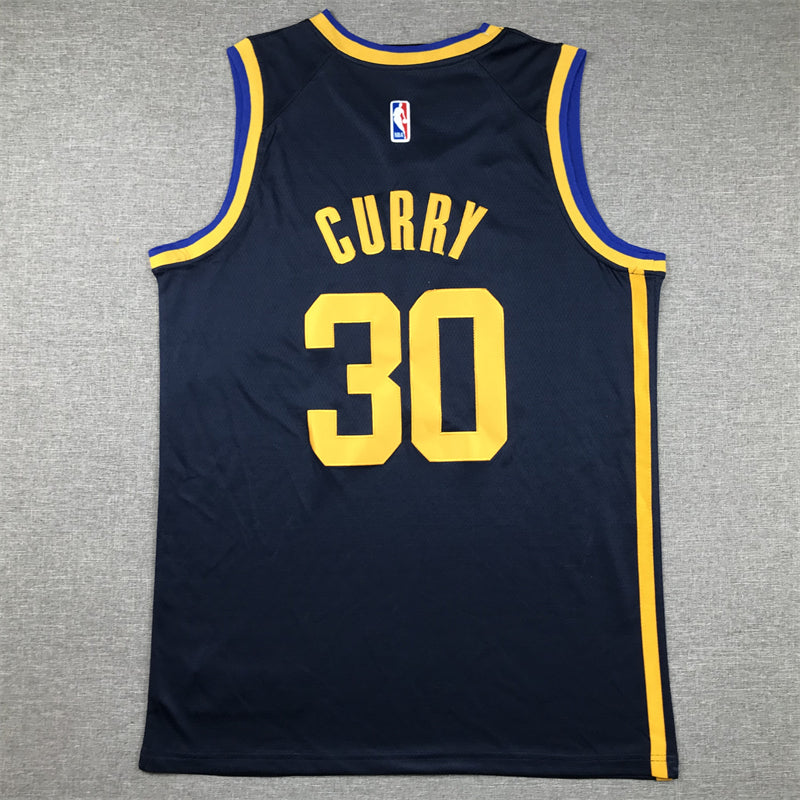 Men's Golden State Warriors Stephen Curry #30 Navy Swingman Jersey - Statement Edition