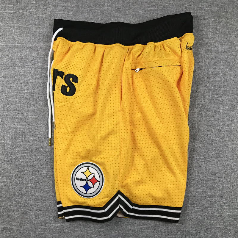 Men's Pittsburgh Steelers Yellow Pocket Shorts